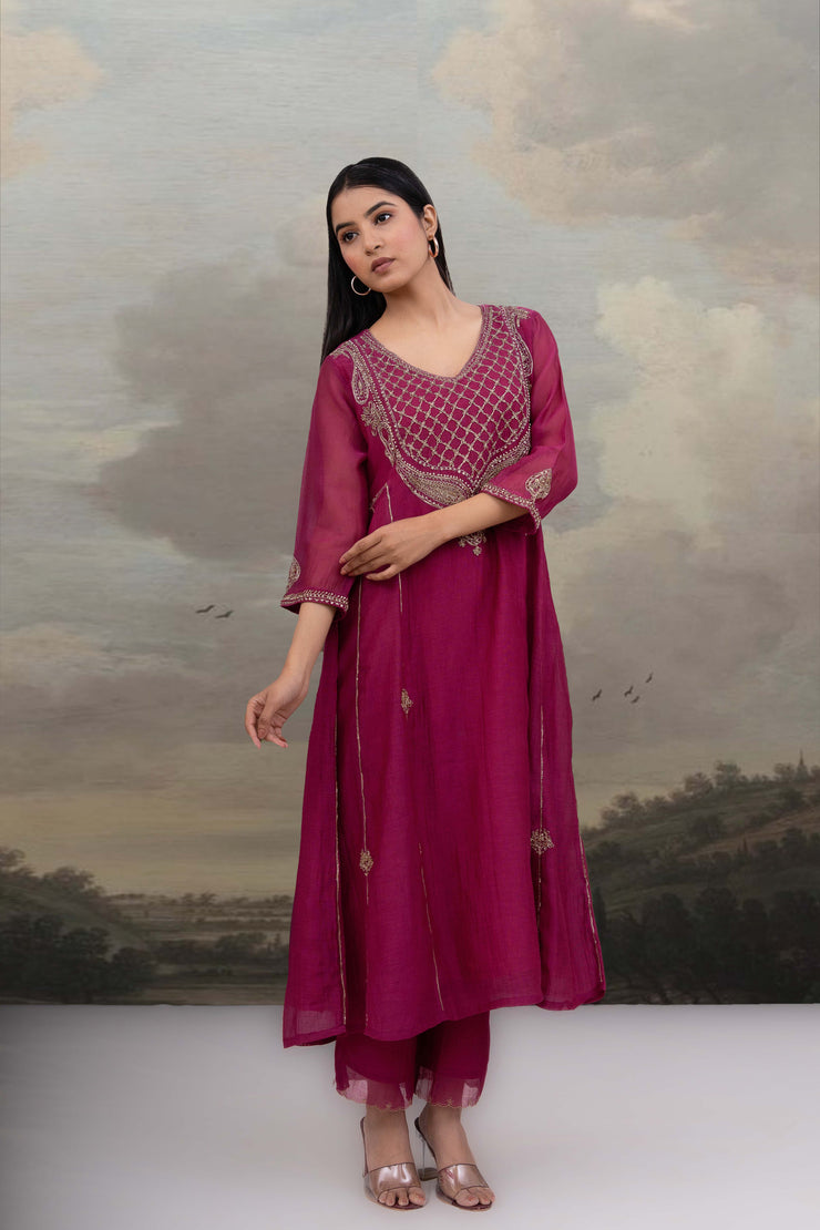 Rani Pink Ambia Dress set