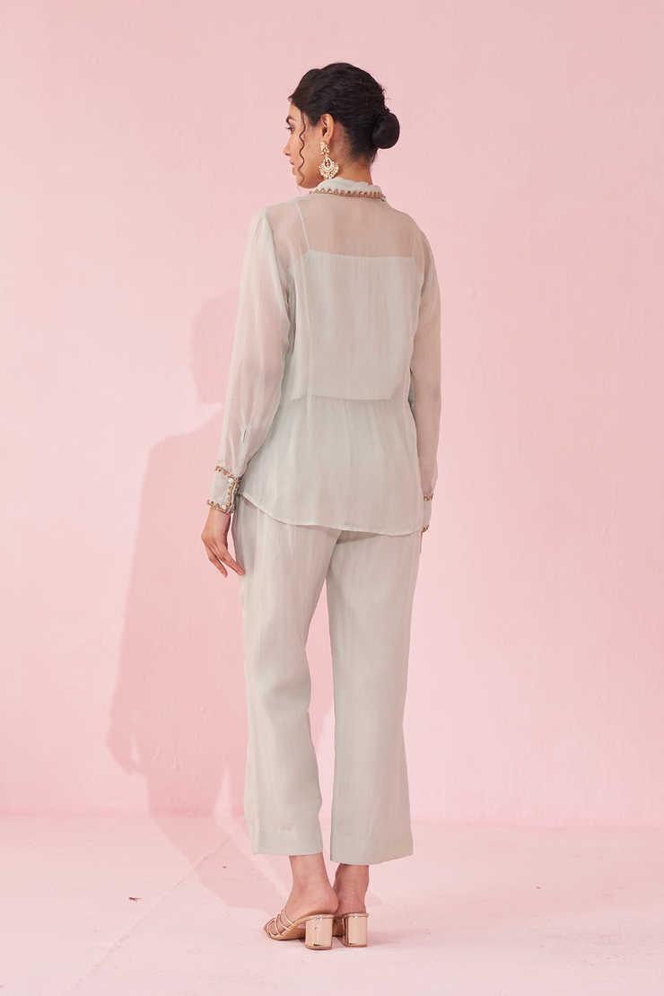 GULMINA ICE BLUE SHIRT PANT SET