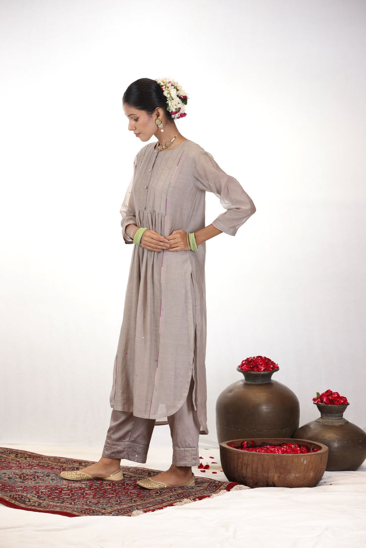 SITARA KURTA SET - GREY