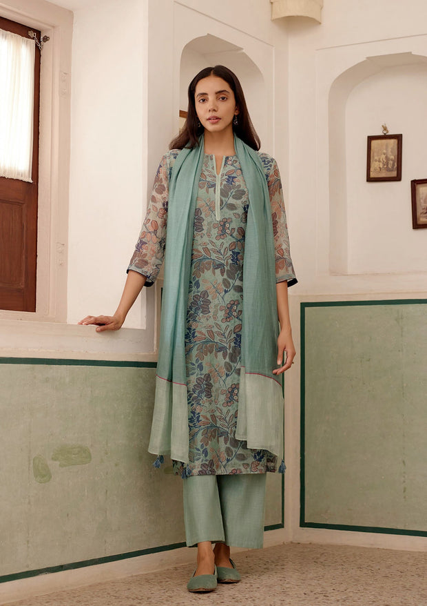 Sage Printed Kurta Set