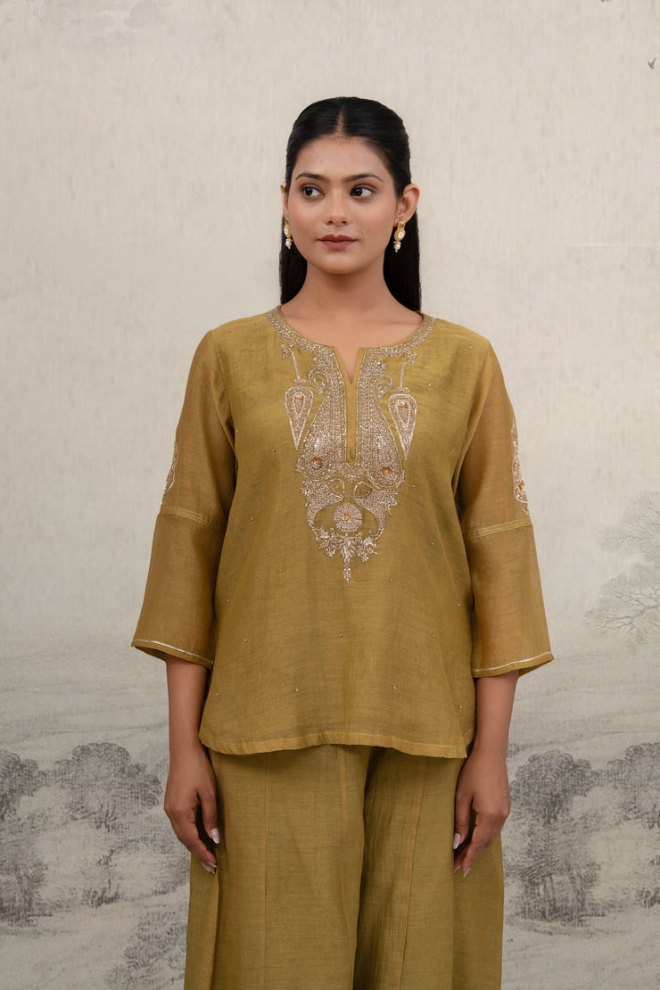 Mehendi Green top and Palazzo