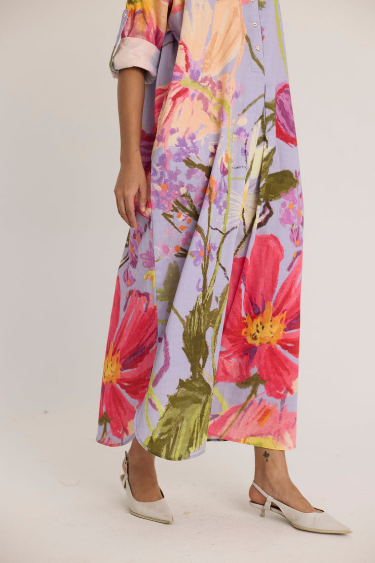 DOLLY PURPLE SHIRT DRESS