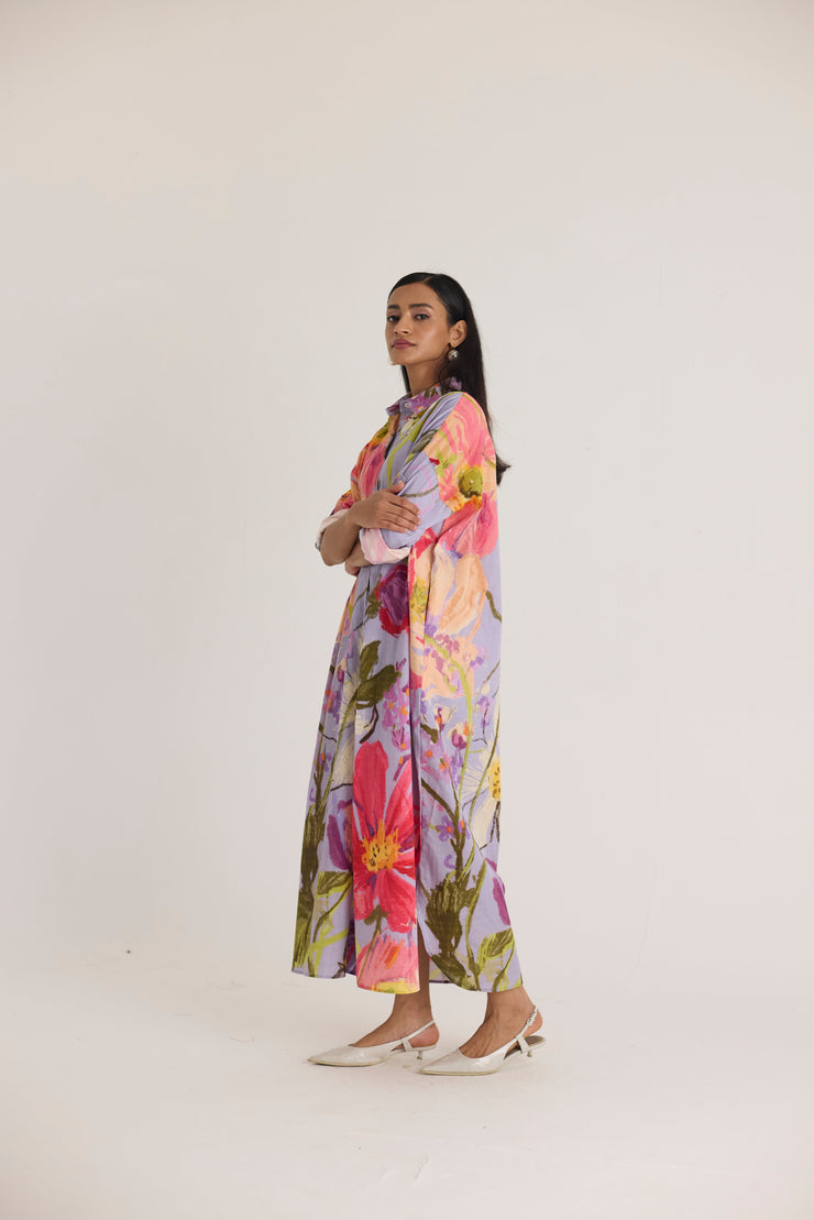 DOLLY PURPLE SHIRT DRESS