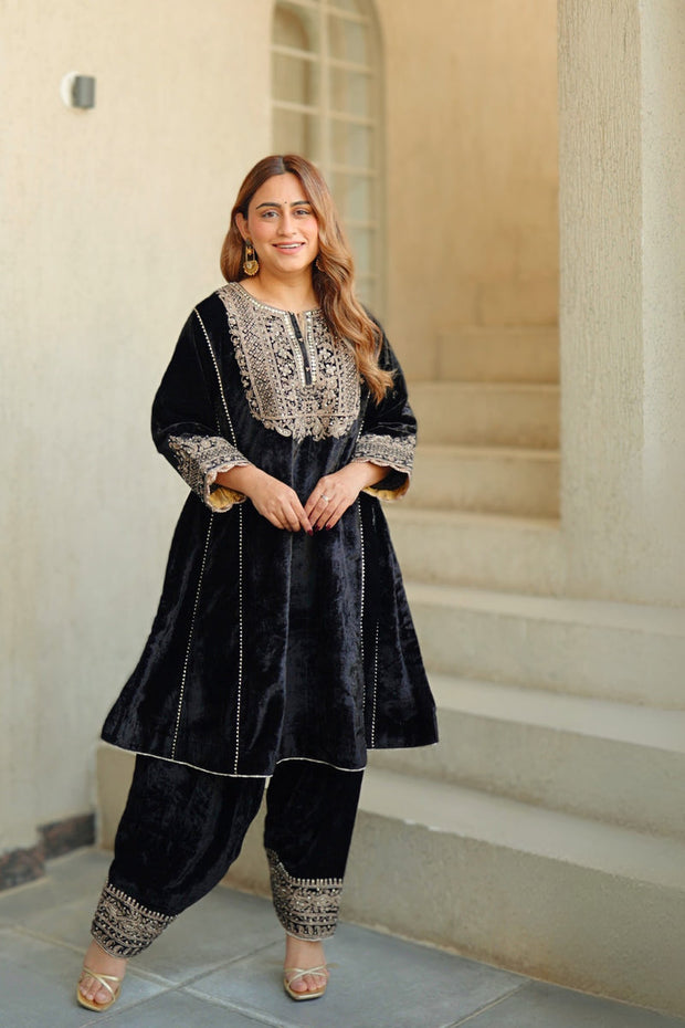 Nisreen - Short Kalidaar Chauga with Salwar