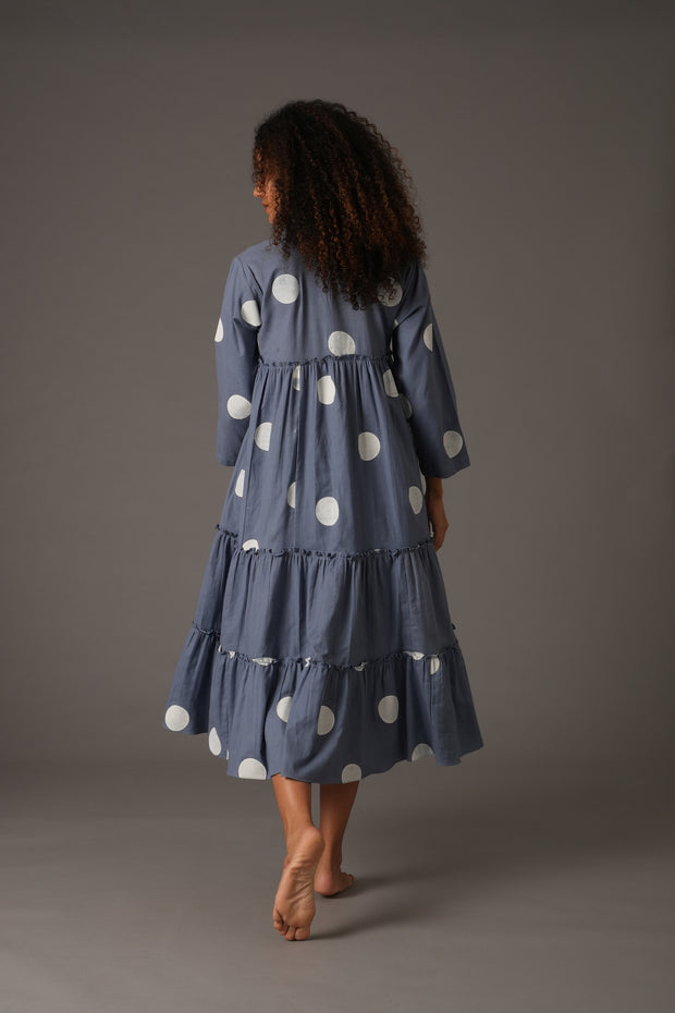 Powder Blue polka frill dress