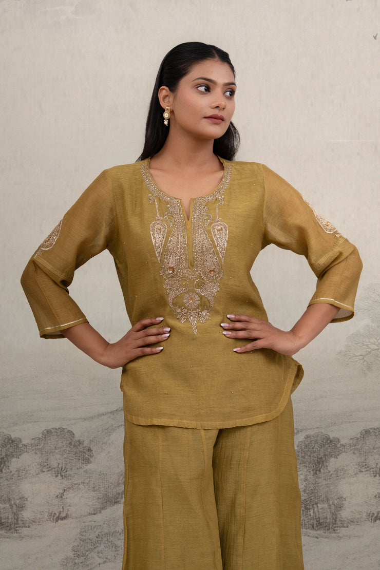 Mehendi Green top and Palazzo