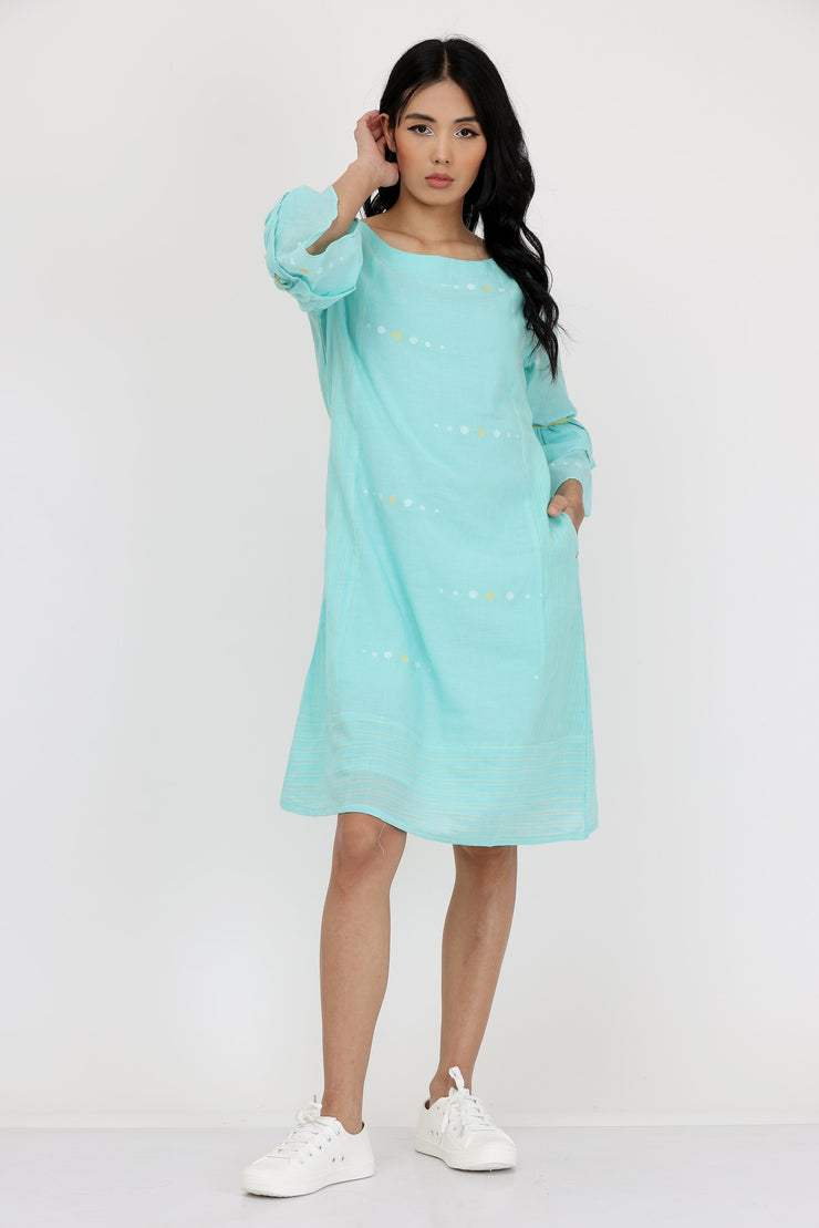 DOUBLE LAYER FRILL SLEEVES DRESS