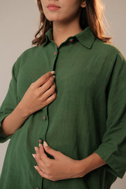 Forest Green Shirt Coord Set
