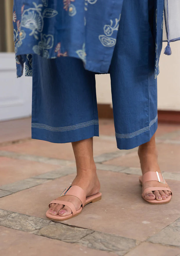 OCEAN BLUE FLORAL KURTA SET