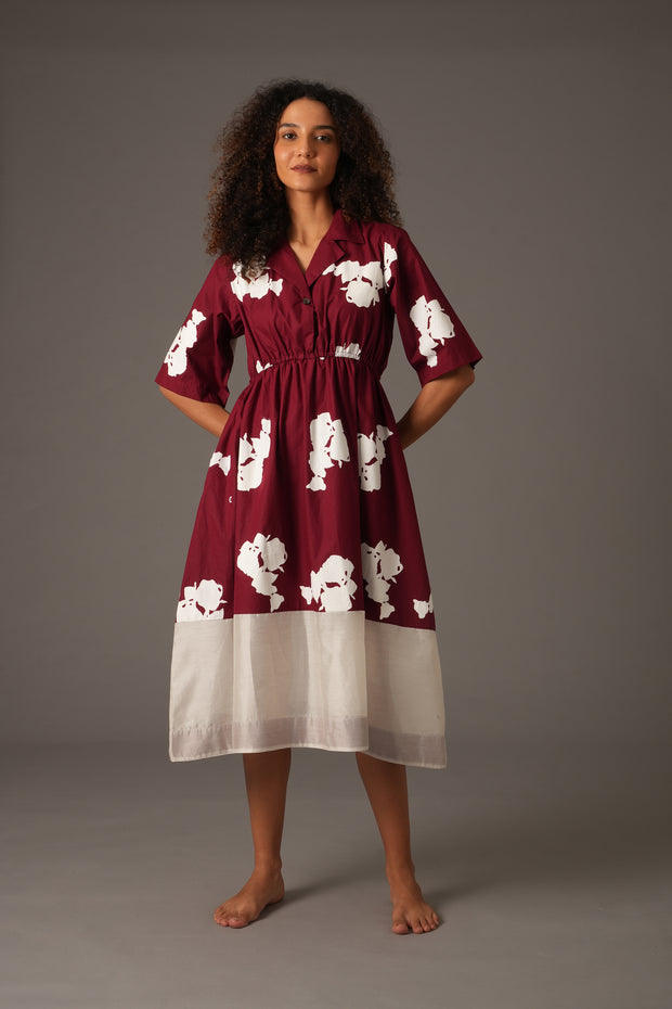 Flower Print Elesticated  Dress