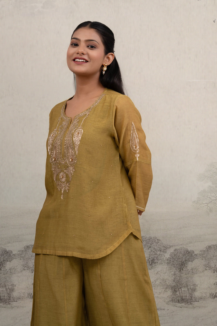 Mehendi Green top and Palazzo
