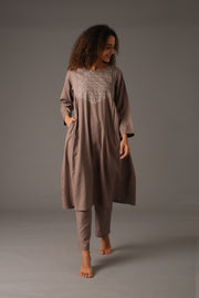 Embroidered Dunes Dress with pant