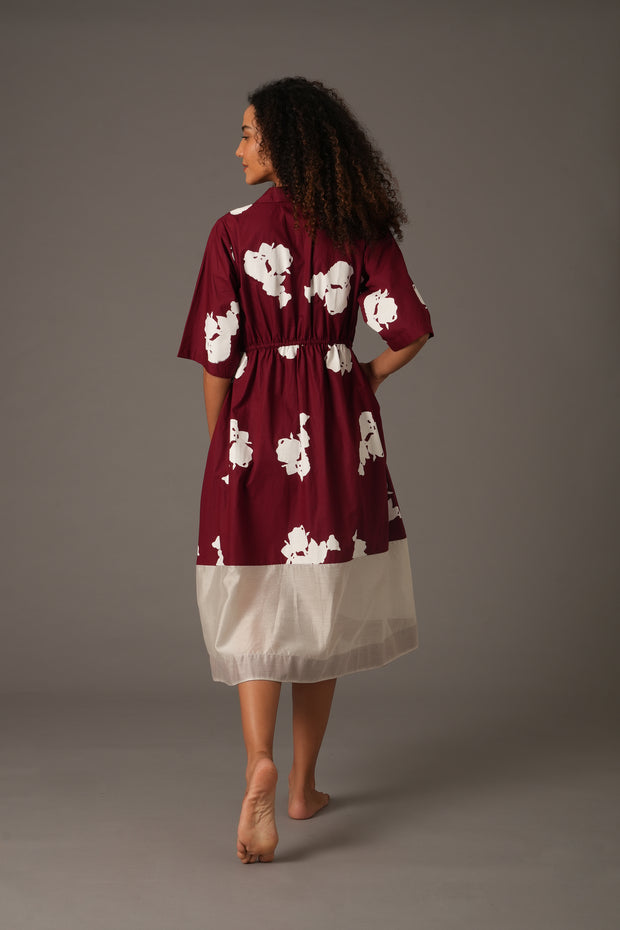 Flower Print Elesticated  Dress