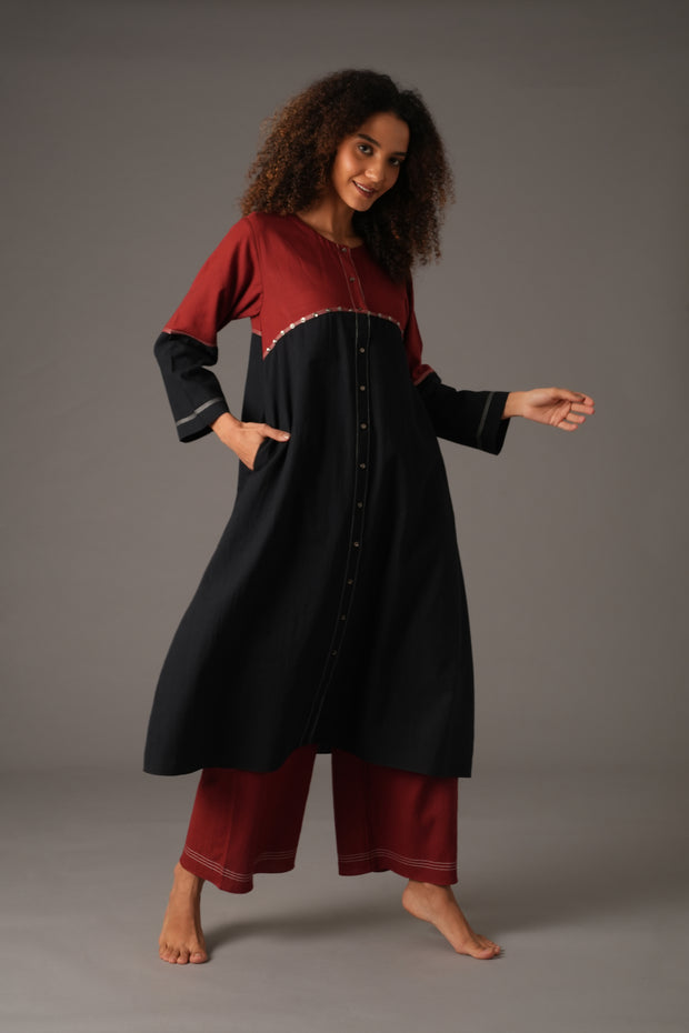 Crimson Alloy Dress with pant