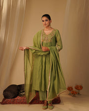 Soft Green Yoke Kurta Set