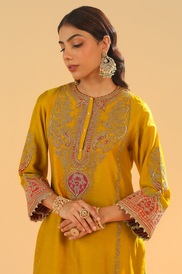 Short Kurta with Salwar and Dupatta