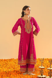 Long A-line Kurta with Palazzo and Dupatta