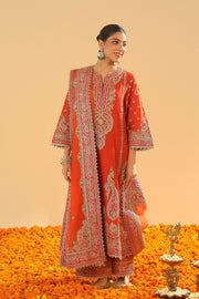 A-Line Kurta with Palazzo and Dupatta