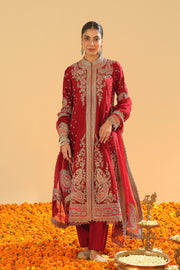 Long A-line Jacket with Pant and Dupatta