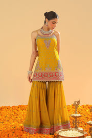 Short Kurta with Garara and Dupatta