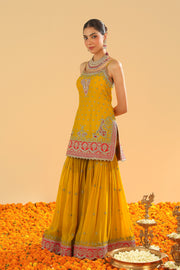 Short Kurta with Garara and Dupatta