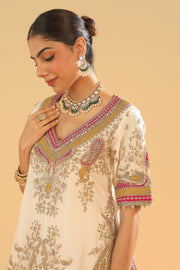 Short Kurta with Sharara and Dupatta