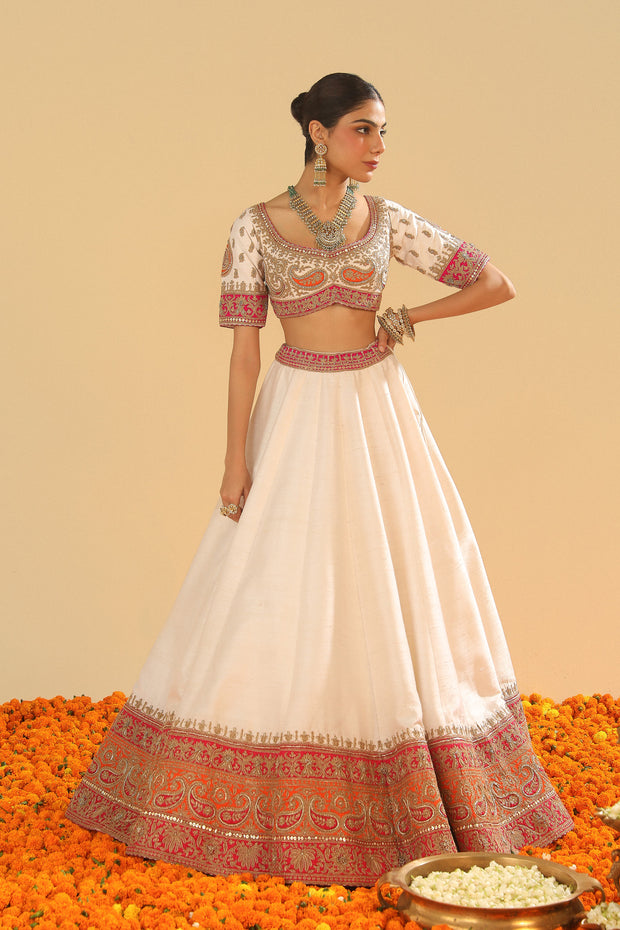 Blouse with Lehenga with Dupatta