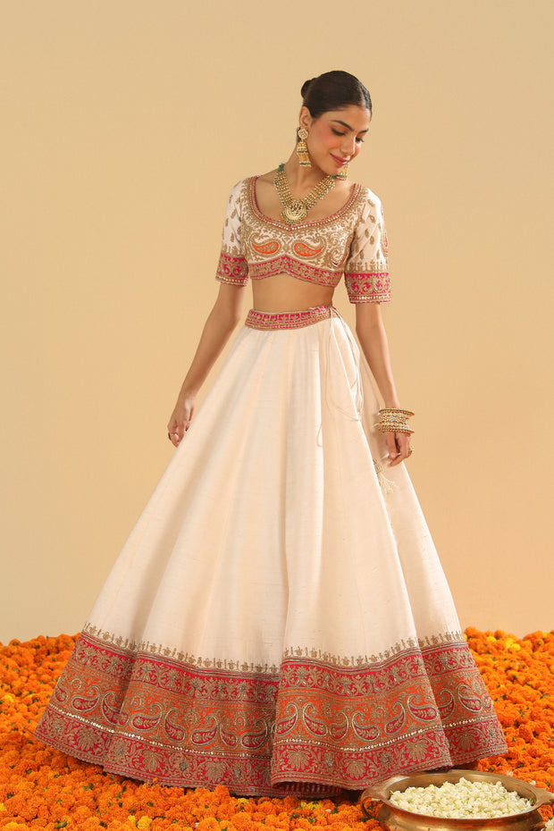 Blouse with Lehenga with Dupatta