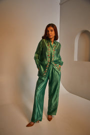 Poppy Silk Set - Green