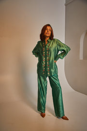 Poppy Silk Set - Green