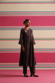 Silent Dawn Kurta Pant Set - Brown