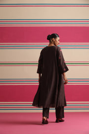 Silent Dawn Kurta Pant Set - Brown