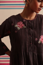 Silent Dawn Kurta Pant Set - Brown