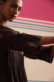 Silent Dawn Kurta Pant Set - Brown