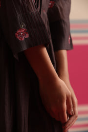 Silent Dawn Kurta Pant Set - Brown