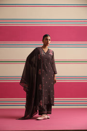 Honey Veil Suit Set - Brown