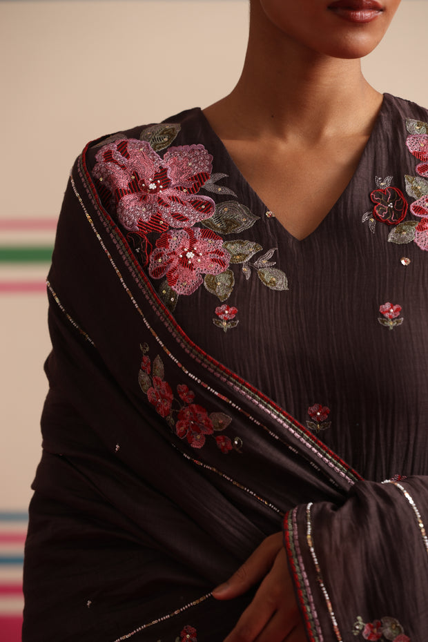 Honey Veil Suit Set - Brown