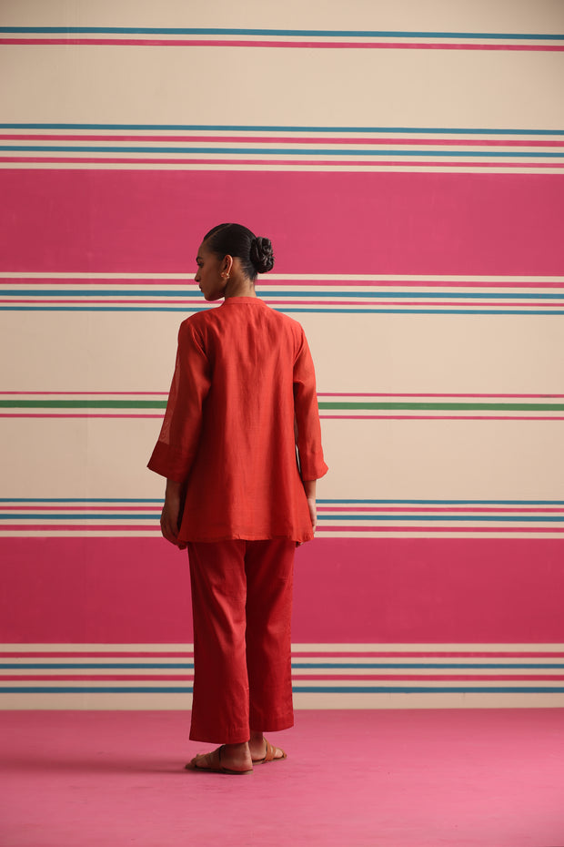 Blush Wood Cord Set - Red