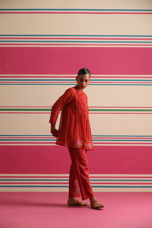 Blush Wood Cord Set - Red