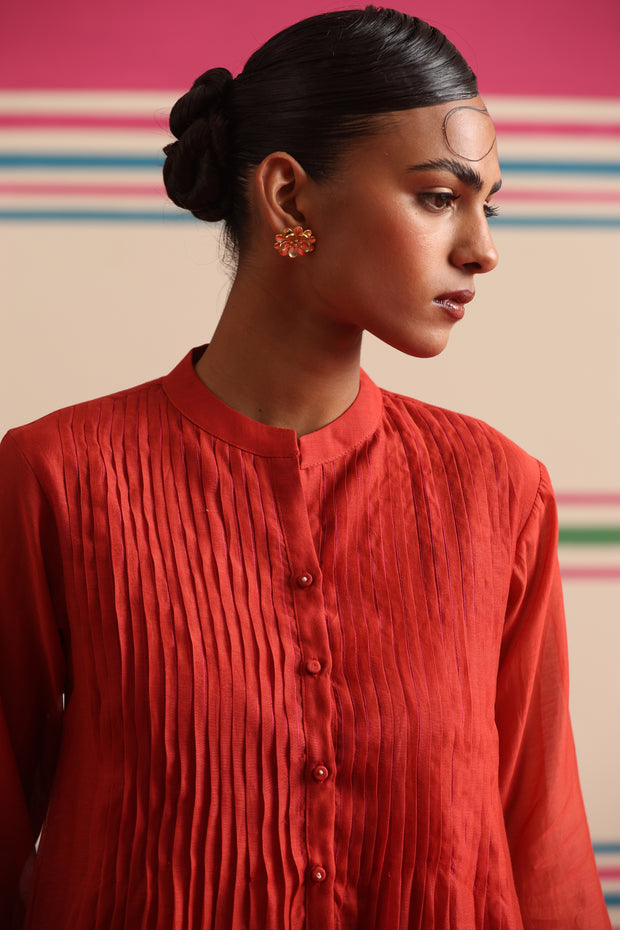 Blush Wood Cord Set - Red