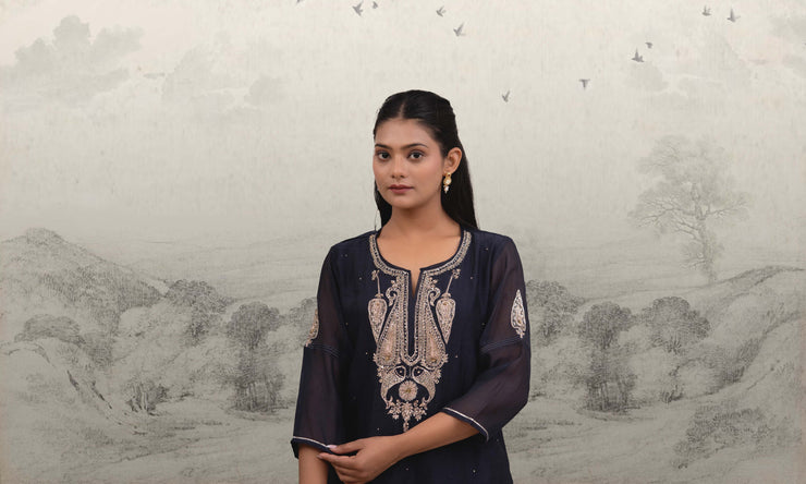 Black meena top and palazzo