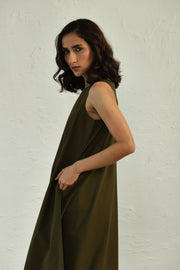 Earthy Green halter dress