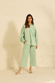 Linen Co-ord Set in Sage Green