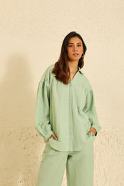 Linen Co-ord Set in Sage Green