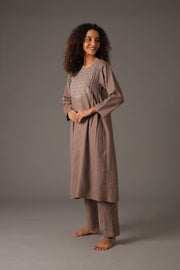 Embroidered Dunes Dress with pant