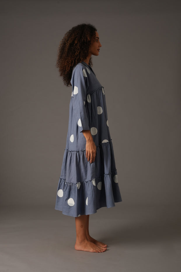 Powder Blue polka frill dress