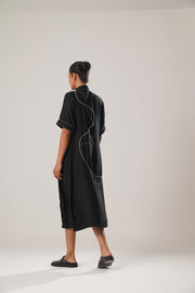 Black Pleated Dress