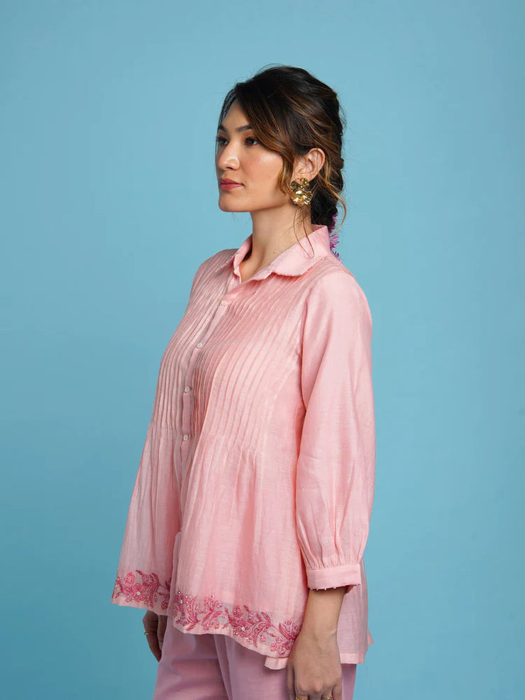 Budline Gathered Top- Pink