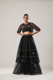 Double-Layered Silk Organza Skirt