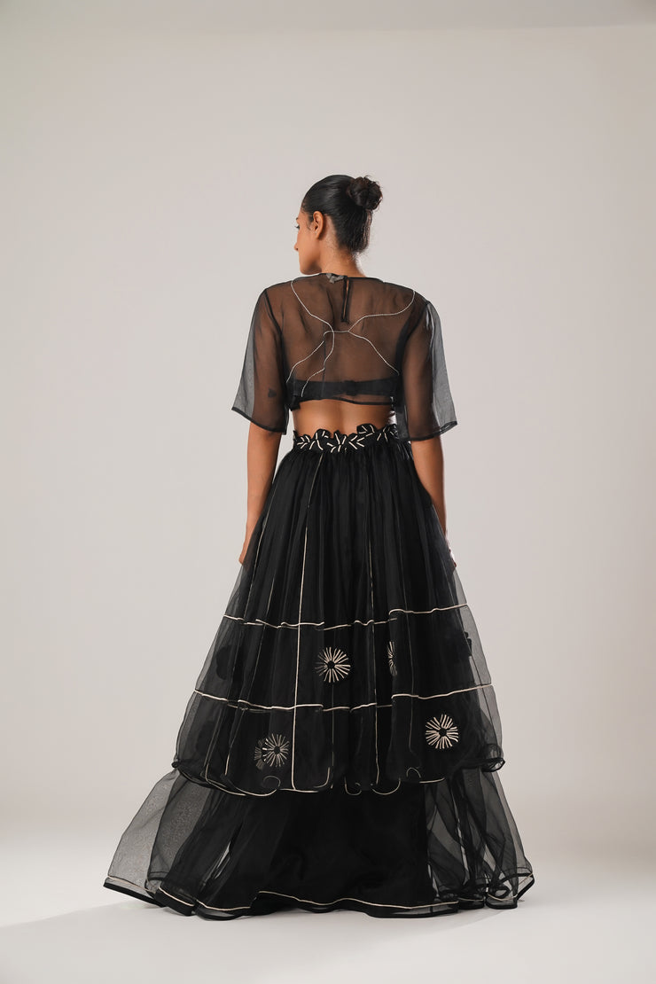 Double-Layered Silk Organza Skirt